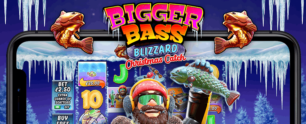 Bigger Bass Blizzard — main hero banner at Mr Punter Casino